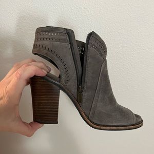 Vince Camuto Open Toe Grey Booties